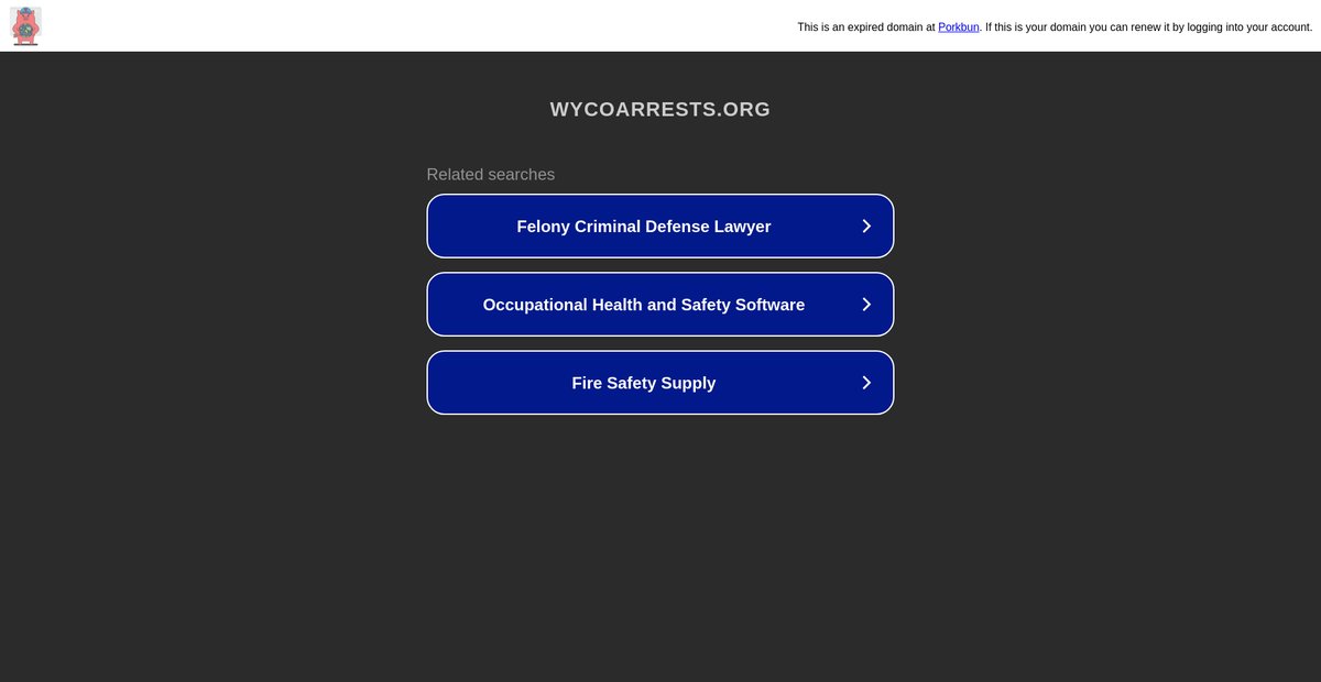Preview of wycoarrests.org
