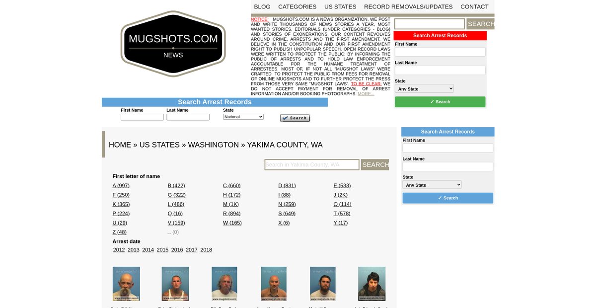 Preview of mugshots.com