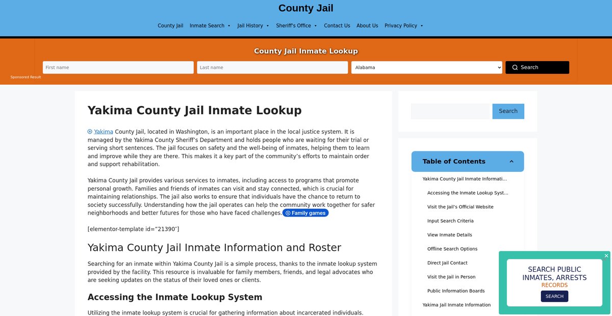 Preview of yakima.countyjail.org
