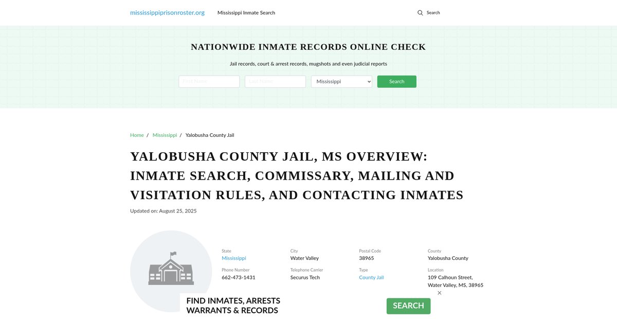 Preview of mississippiprisonroster.org