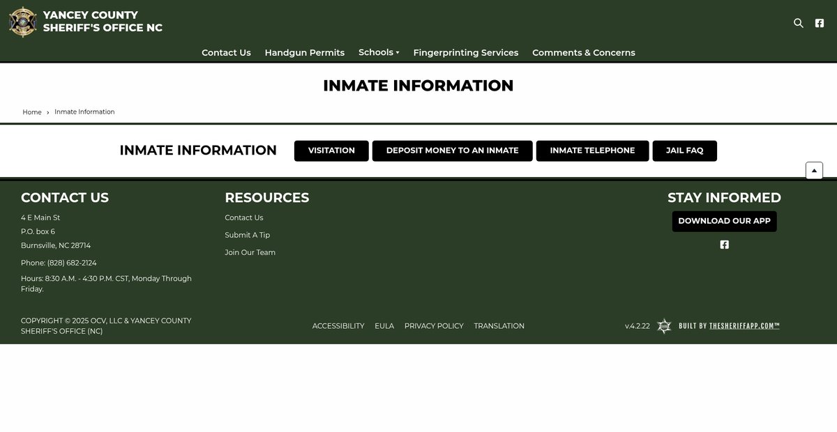 Preview of yanceycountysheriff.org