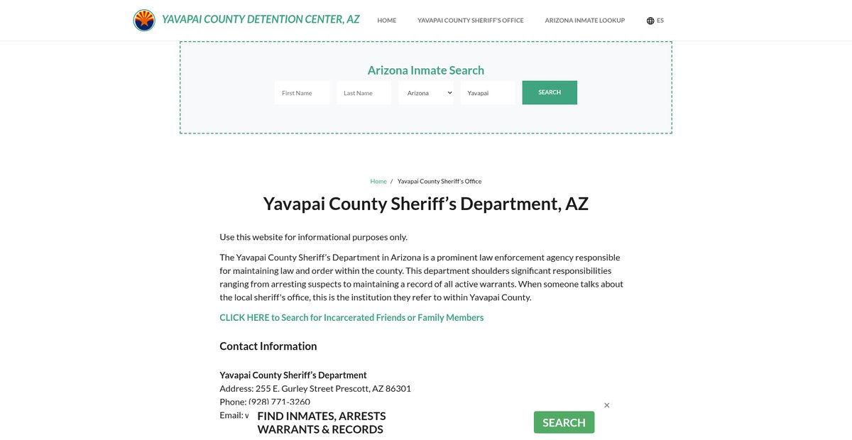 Preview of yavapaicountydetentionaz.org