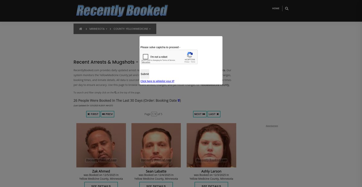 Preview of recentlybooked.com