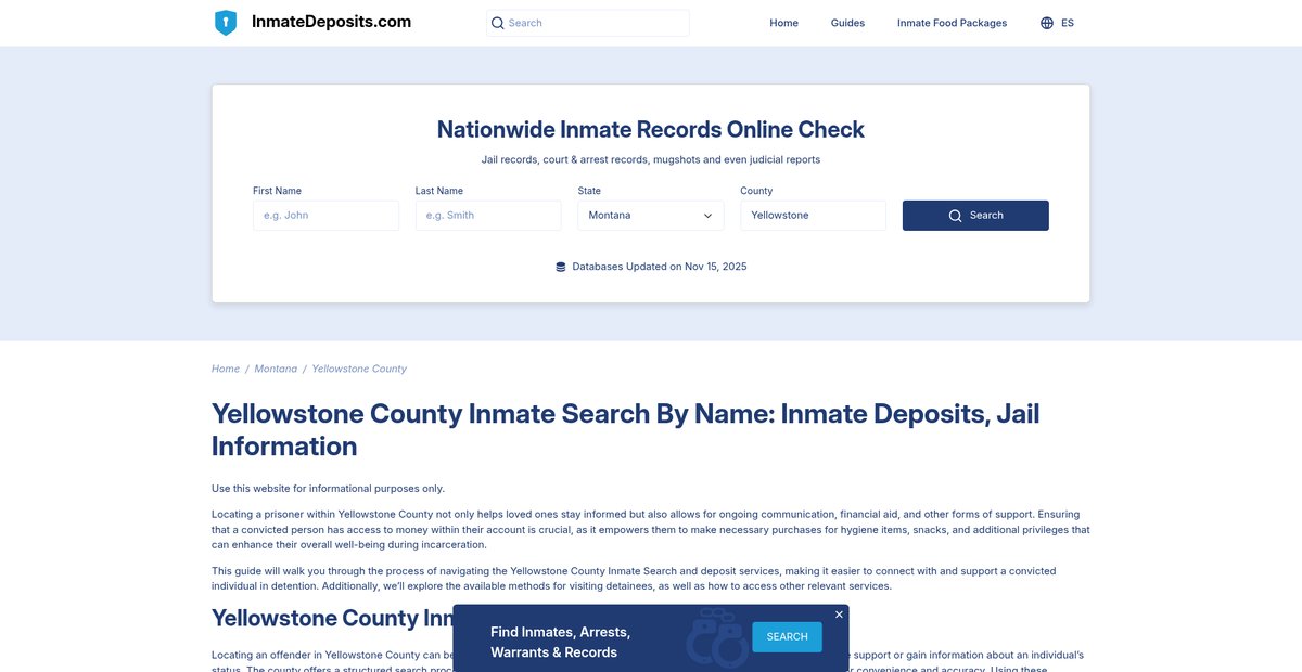 Preview of inmatedeposits.com