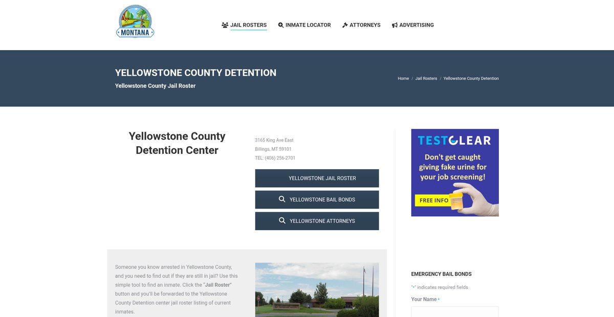 Preview of montanajailroster.com