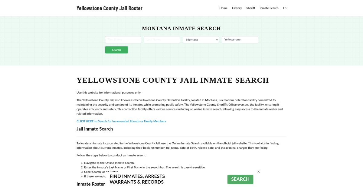 Preview of yellowstonecountyjail.org
