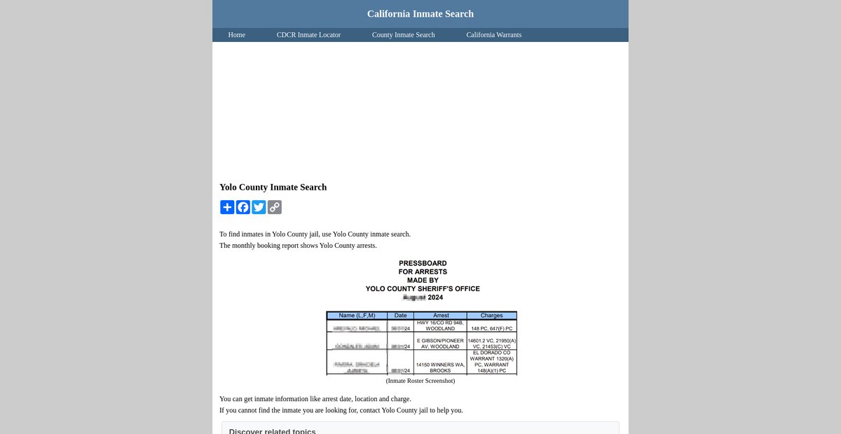 Preview of inmatesearchcalifornia.org