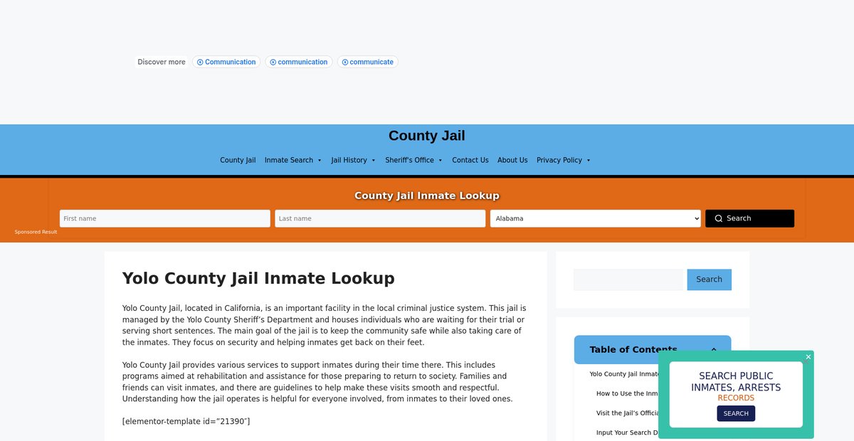 Preview of yolo.countyjail.org