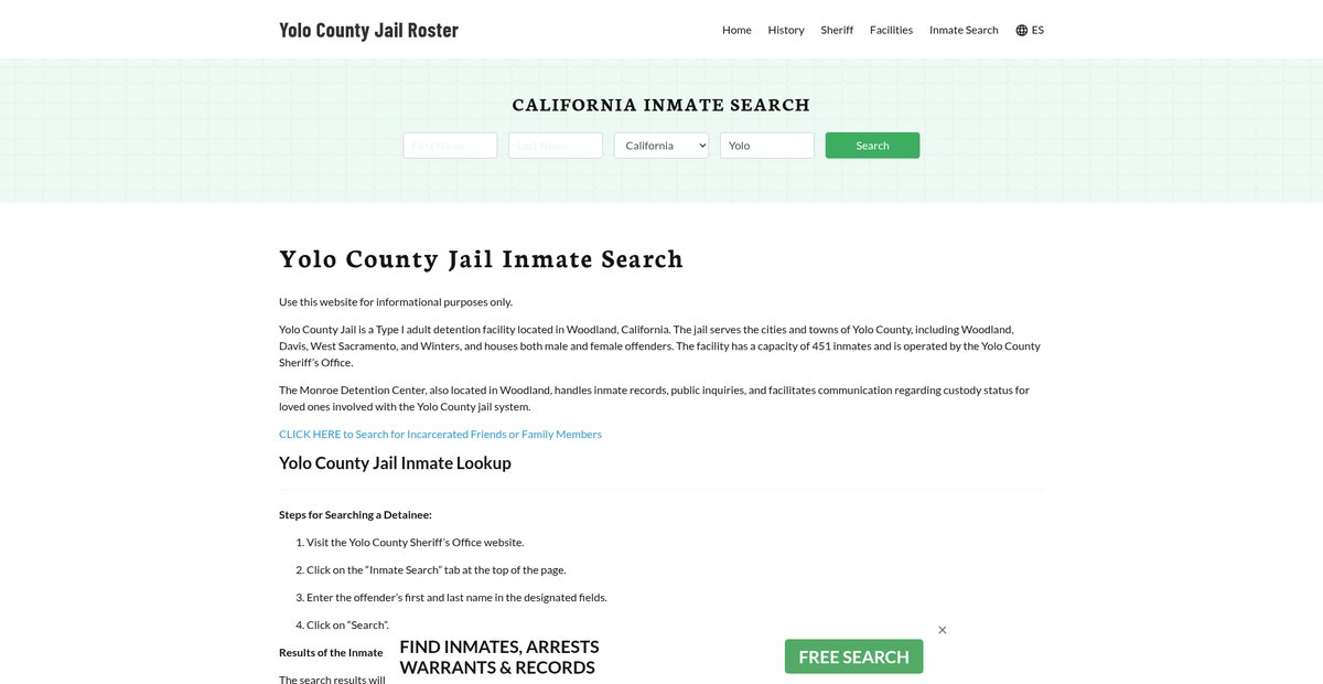 Preview of yolocountyjail.org