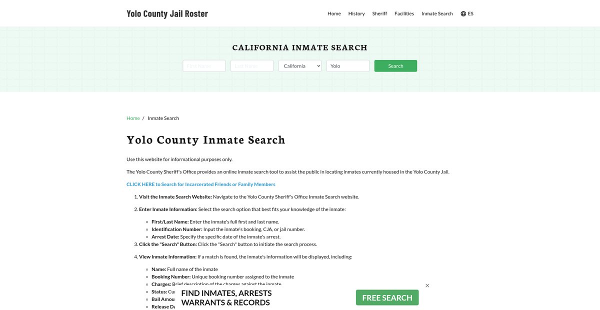 Preview of yolocountyjail.org