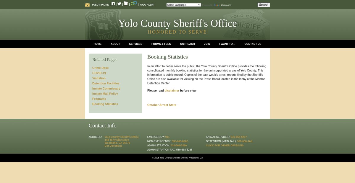 Preview of yolocountysheriff.com