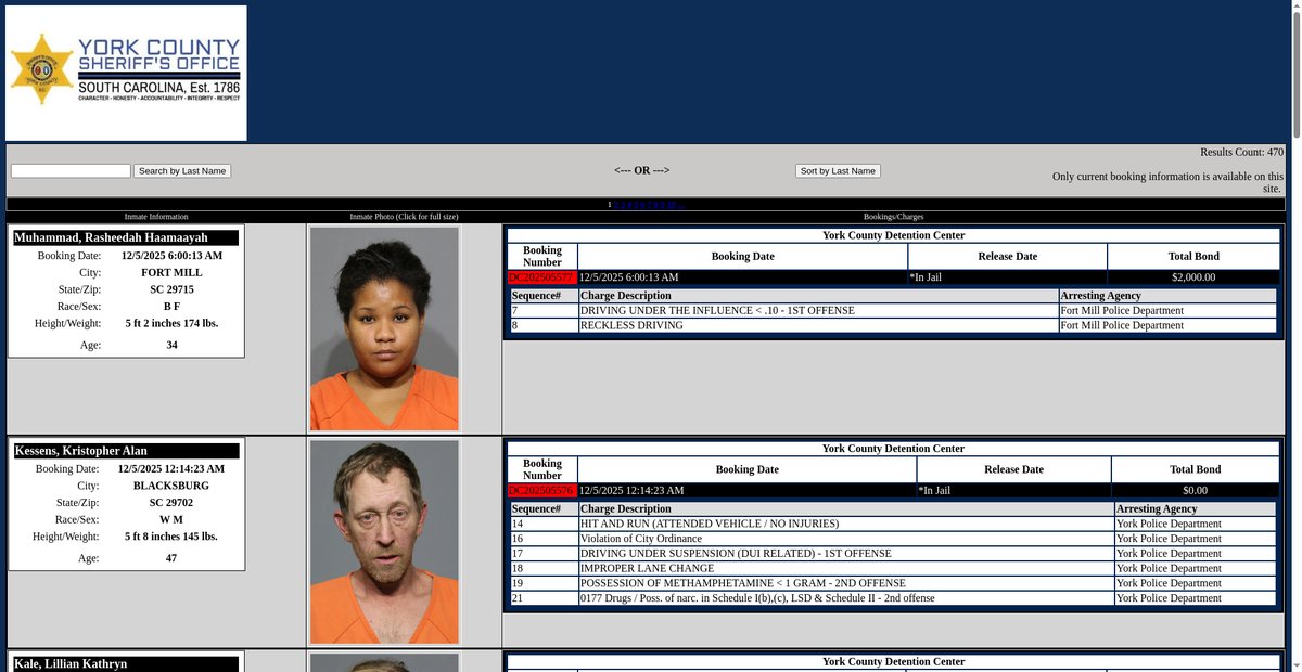 Preview of inmatesinjail.yorkcountygov.com