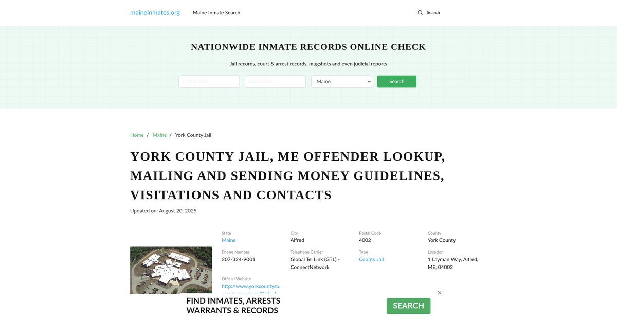 Preview of maineinmates.org