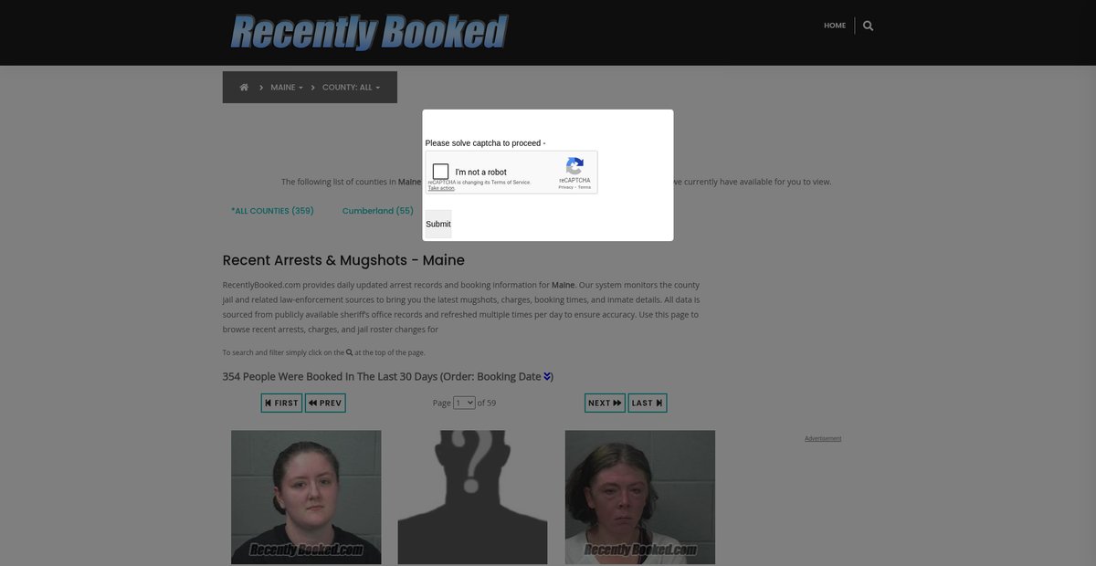 Preview of recentlybooked.com