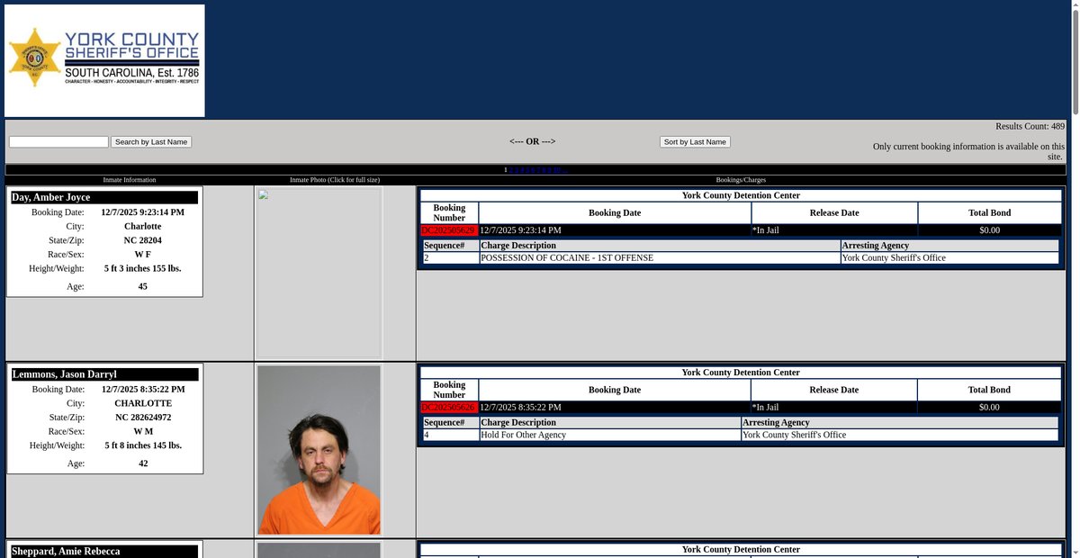 Preview of inmatesinjail.yorkcountygov.com