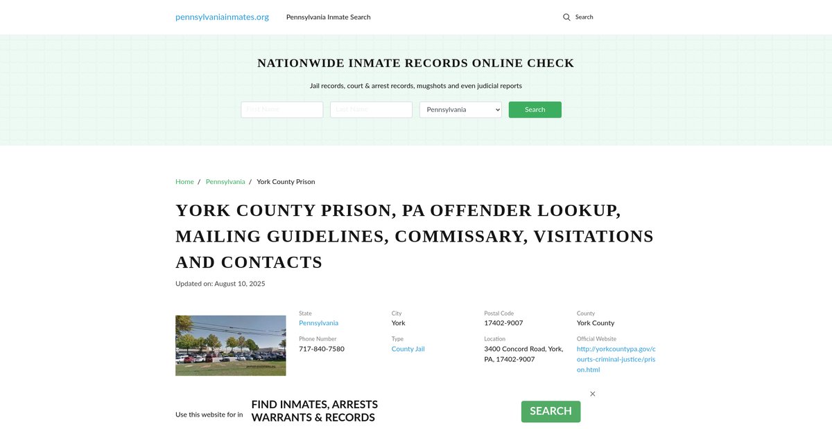 Preview of pennsylvaniainmates.org