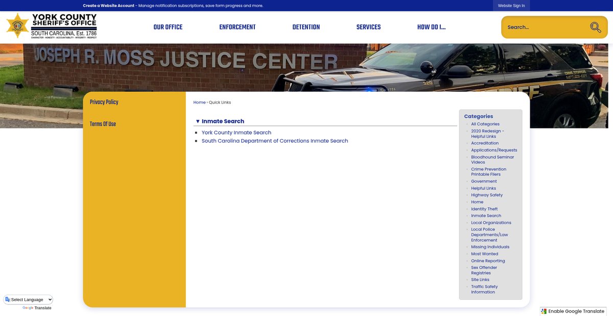 Preview of yorkcountysheriff.com