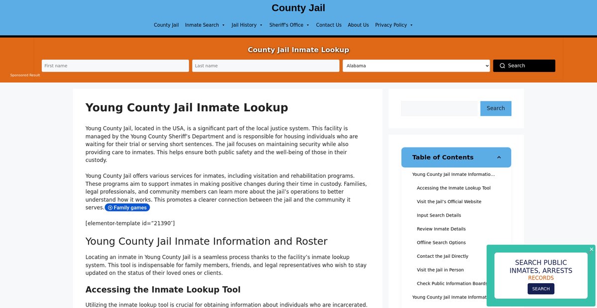 Preview of young.countyjail.org
