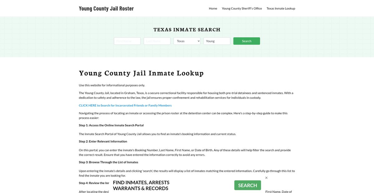 Preview of youngcountyjail.org
