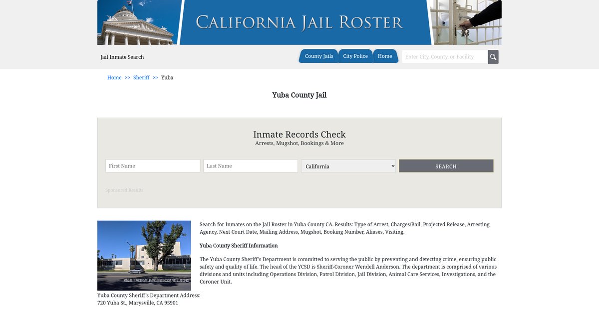 Preview of californiajailroster.com