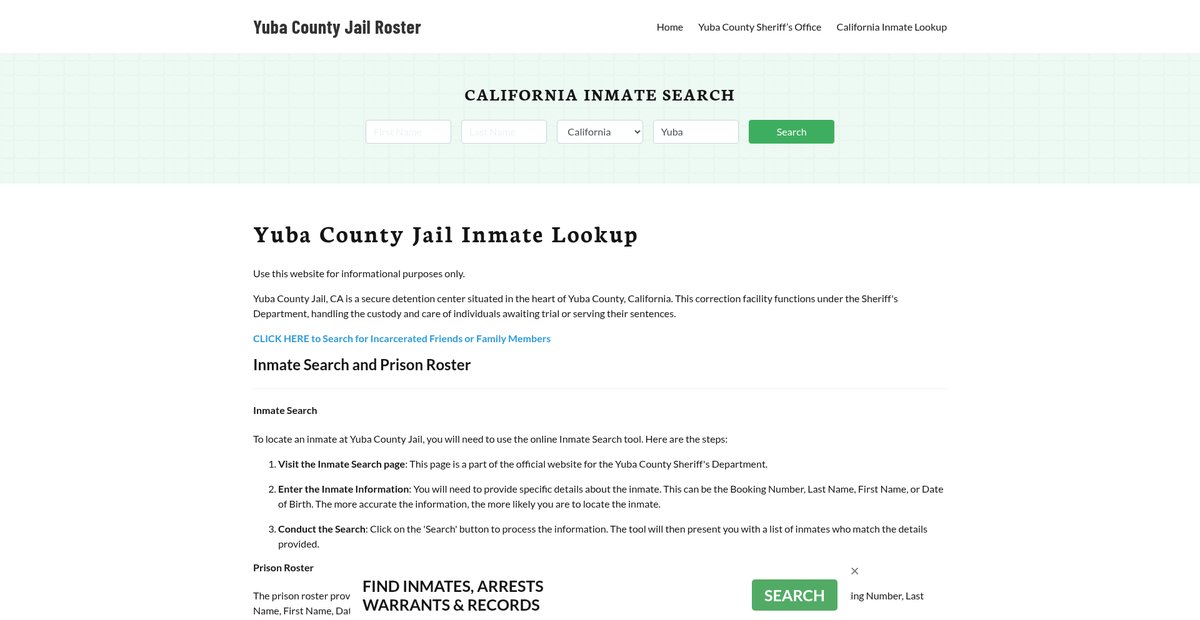 Preview of yubacountyjail.org