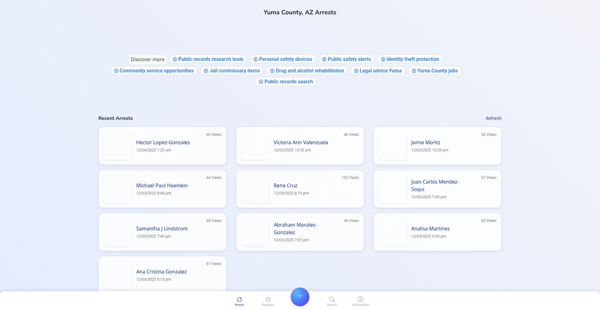 Preview of yumacountyaz.publicjailrecords.com
