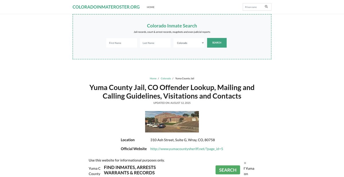 Preview of coloradoinmateroster.org