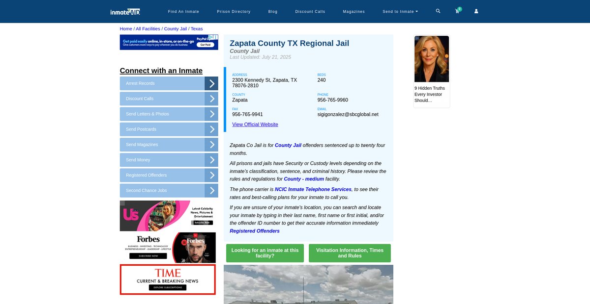 Preview of inmateaid.com