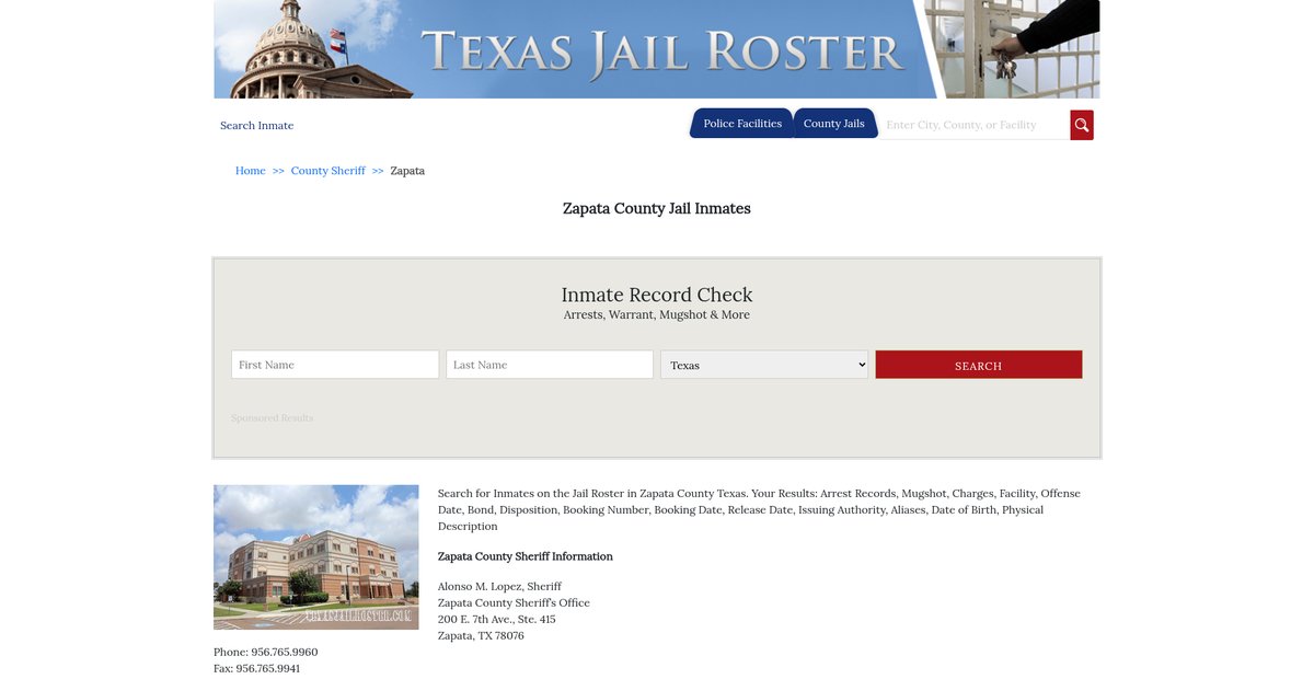 Preview of texasjailroster.com