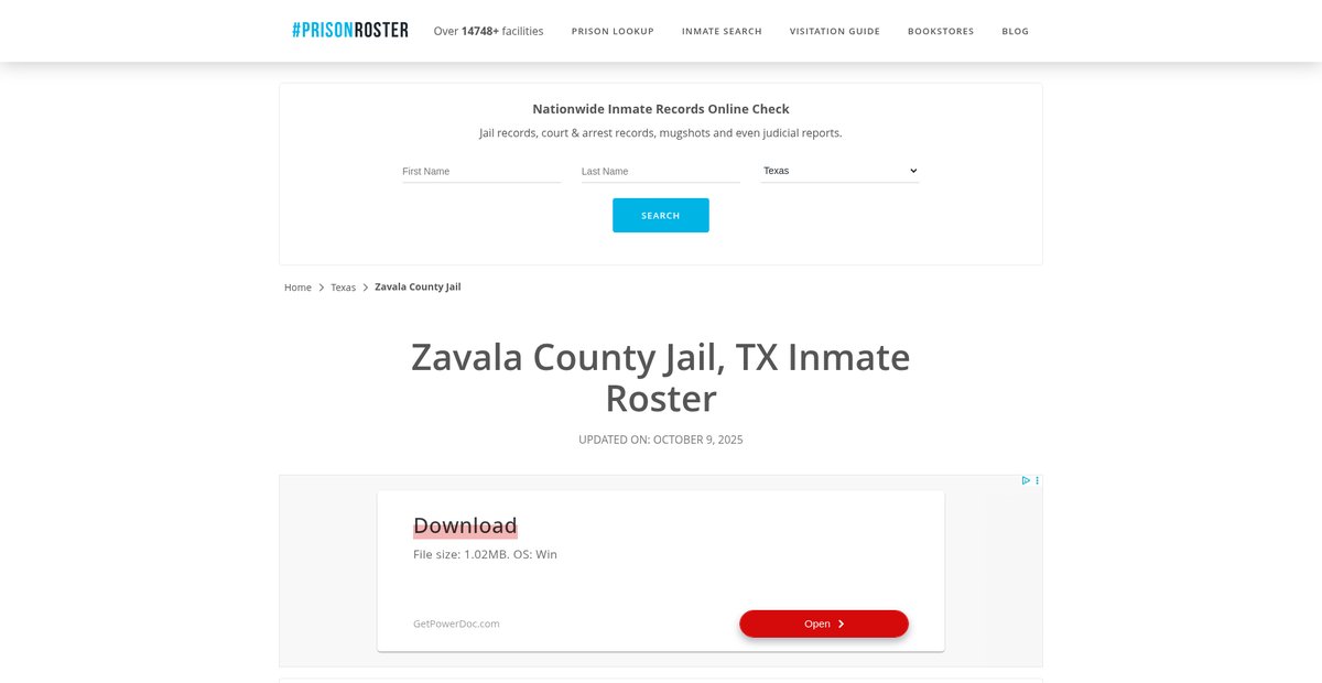 Preview of prisonroster.com