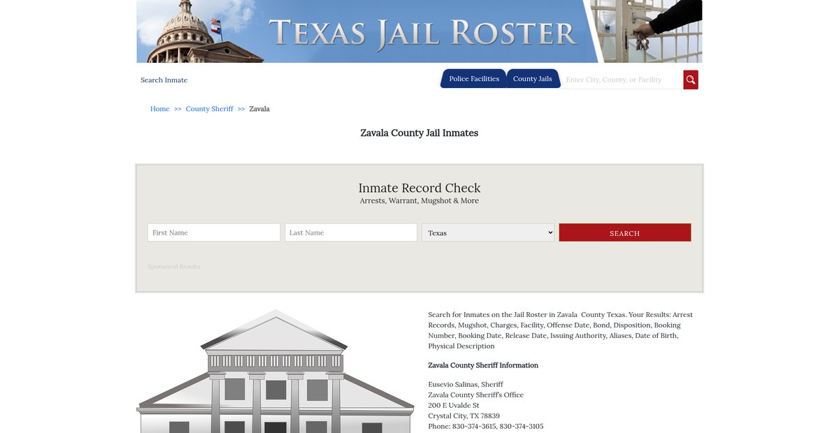 Preview of texasjailroster.com