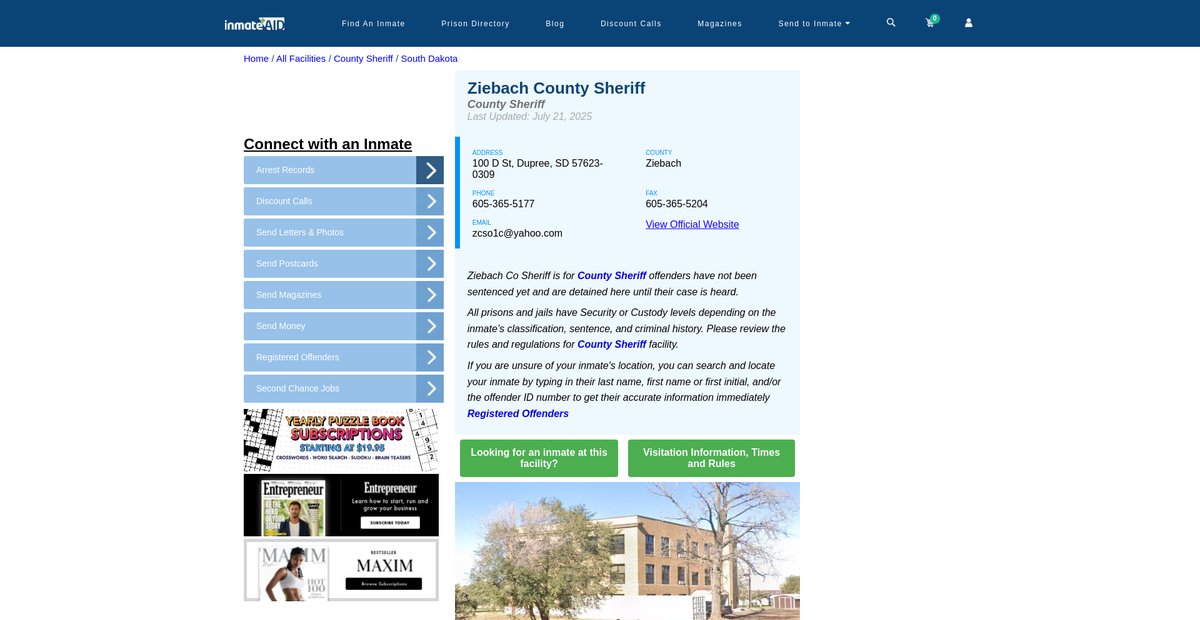 Preview of inmateaid.com